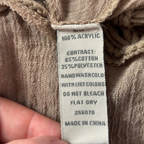 Cecico Taupe Crochet-Trim Tunic Top | Size S - Picture 5 of 8